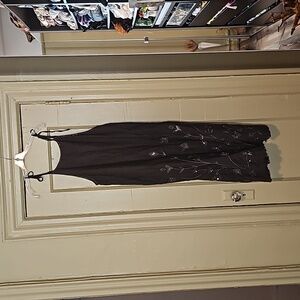 Sequined charcoal maxi dress